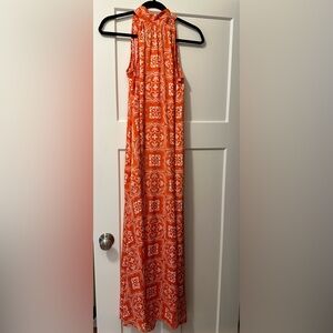 Loft maxi dress, orange, size S